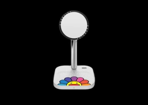 Takashi Murakami x CASETiFY: Smile (Rainbow) Powerthru 2-In-1 Charging Stand White