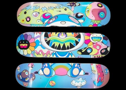 Takashi Murakami x ComplexCon Mutated Skateboard Deck (Set of 3) Multicolor