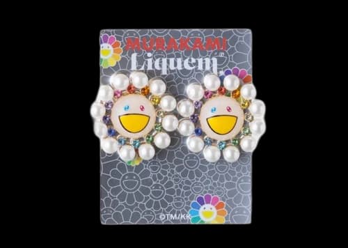 Takashi Murakami x Liquem Flower Clip Earrings