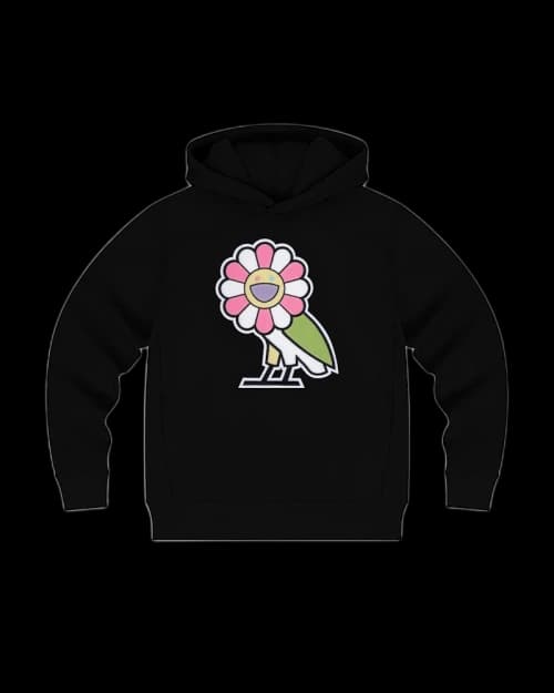 Takashi Murakami x OVO Surplus Flower Owl Hoodie Black