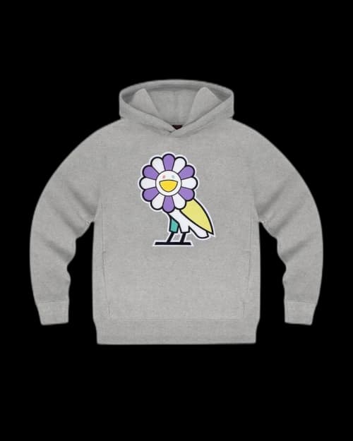Takashi Murakami x OVO Surplus Flower Owl Hoodie Heather Grey
