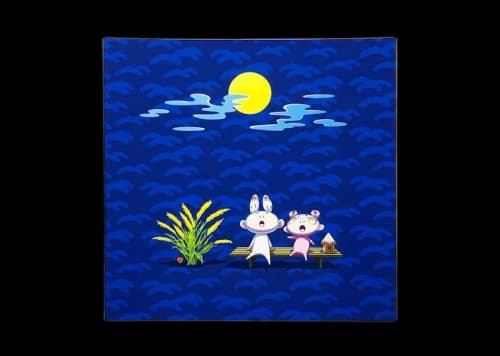 Takashi Murakami Yuzuki Hana KaiKai Kiki Watching the Moon Print (Signed, Edition of 100)