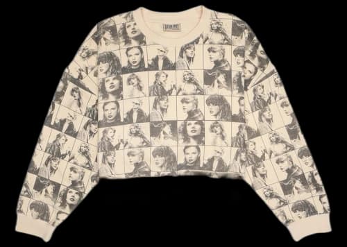Taylor Swift The Eras Tour Cropped Beige Pullover Beige