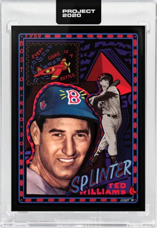 Ted Williams 1954 Topps Project 2020 Efdot Artist Proof /20 #74
