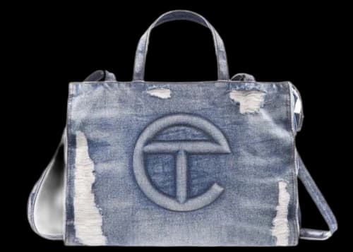 Telfar Medium Shopping Bag Distressed Blue
