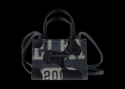 Telfar Small Camo Shopping Bag Black/Off Black