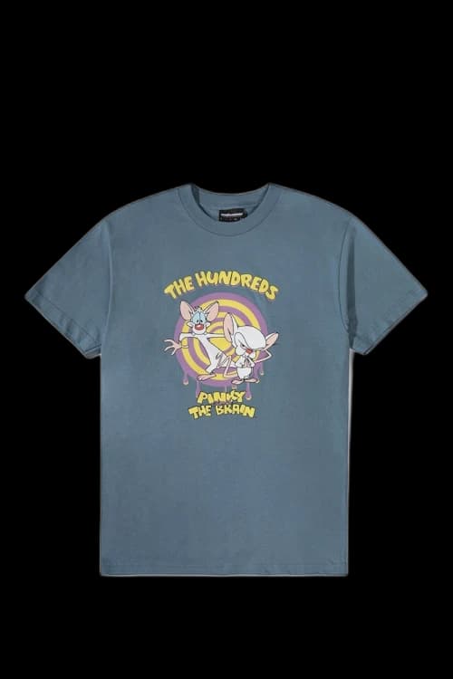 The Hundreds x Anamaniacs Pinky & Brain Paint T-Shirt Slate