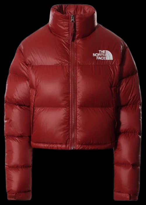 The North Face Womens Nuptse 700 Fill Short Jacket Brick House Red