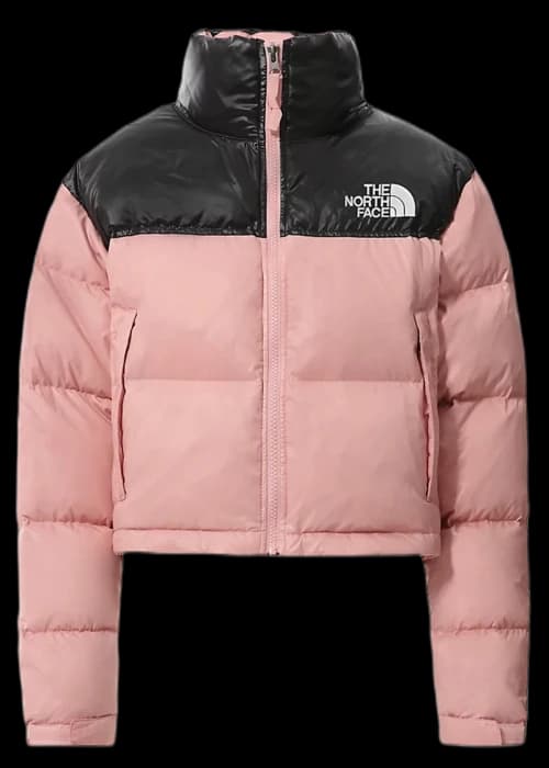 The North Face Womens Nuptse 700 Fill Short Jacket Rose Tan