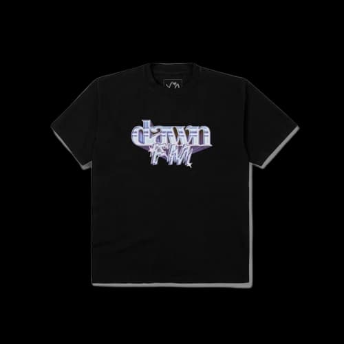 The Weeknd Dawn FM Chrome Title T-shirt Black