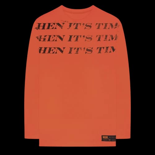 The Weeknd I Was Never There Oversized L/S Tee Orange