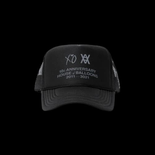 The Weeknd x Daniel Arsham House Of Balloons Anniversary Trucker Hat Black