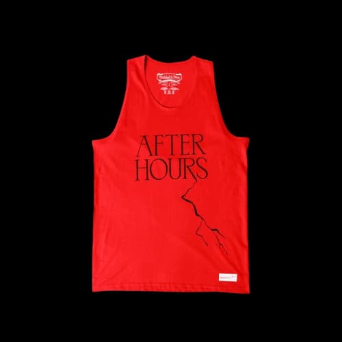 The Weeknd x Mitchell & Ness After Hours Cotton Basketball Jersey Red Basketball Jersey Red