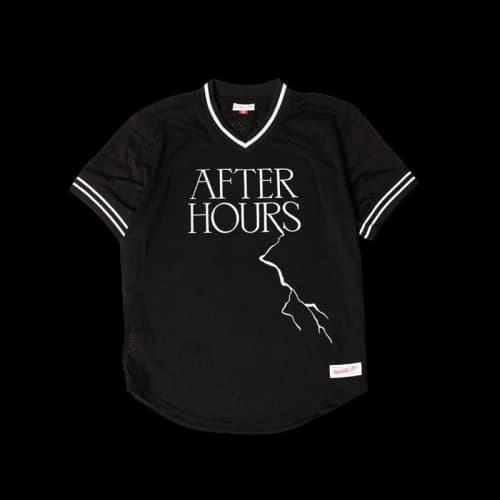 The Weeknd x Mitchell & Ness After Hours Mesh Baseball Jersey Black Baseball Jersey Black