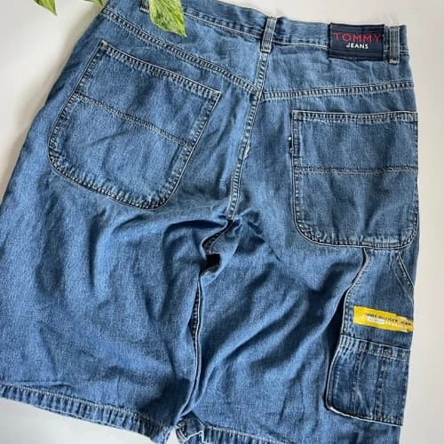 Tommy Jeans 90s Baggy Denim Shorts Blue