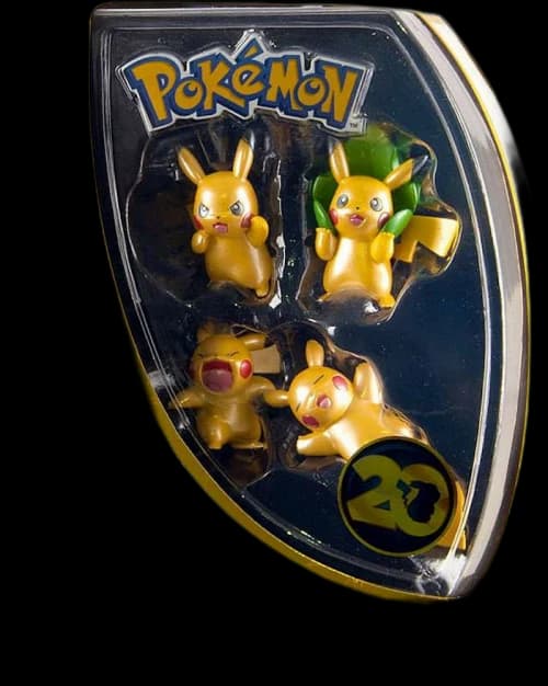 Tomy Pokemon 20th Anniversary Pikachu Version 2 Walmart Exclusive Mini Figure (Set of 4)