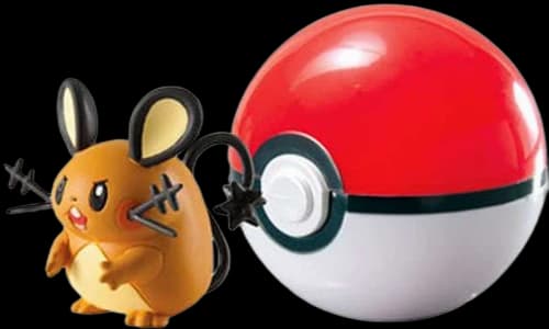 Tomy Pokemon Clip n Carry Pokeball Dedenne with Poke Ball Figure Set