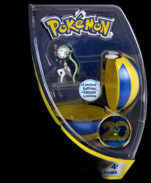 Tomy Pokemon Clip n Carry Pokeball Meloetta with Quick Ball 20th Anniversary Figure Set