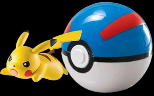 Tomy Pokemon Clip n Carry Pokeball Pikachu with Great Ball Figure Set