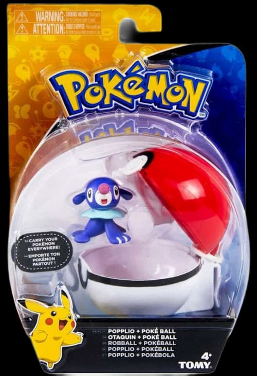 Tomy Pokemon Clip n Carry Pokeball Popplio & Poke Ball Figure Set