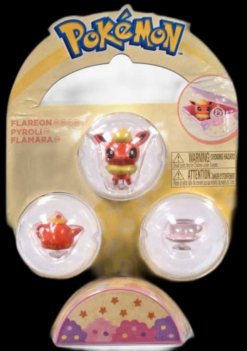 Tomy Pokemon Petite Pals Flareon Mini Figure (Set of 3)