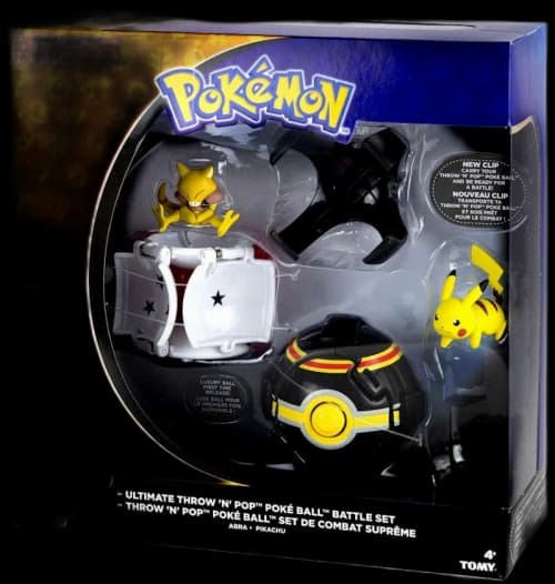 Tomy Pokemon Throw 'n' Pop Pokeball Ultimate Throw 'N' Pop Poke Ball Battle Set Pikachu & Abra Figure Set