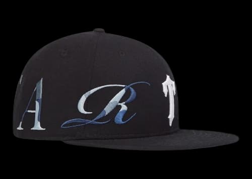 Trapstar Script Fitted Cap Black/Blue Tie Dye