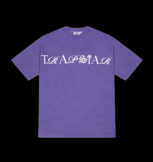 Trapstar Script T-shirt Purple/White