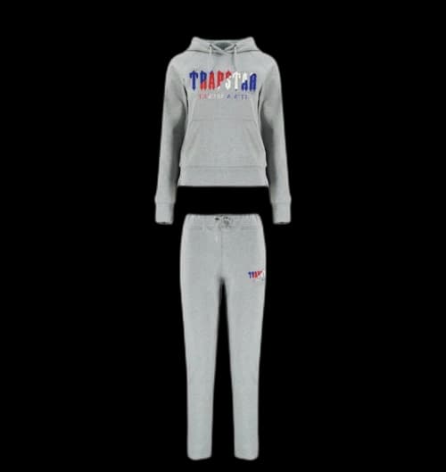 Trapstar Womens Chenille Decoded Revolution Edition Hooded Sweatsuit Grey