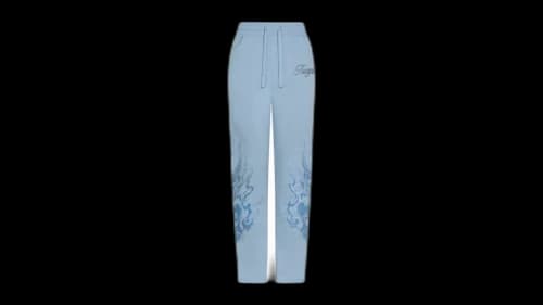 Trapstar x Ed Hardy Women's Love On Fire Jogger Pant Baby Blue