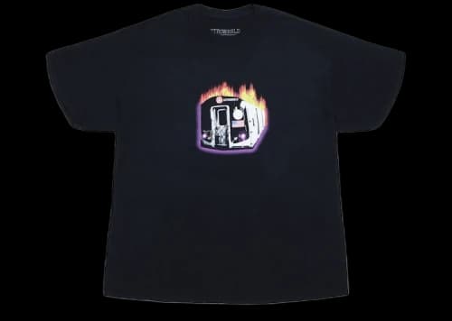 Travis Scott Astroworld Tour Burning Train Barclays Tee Black