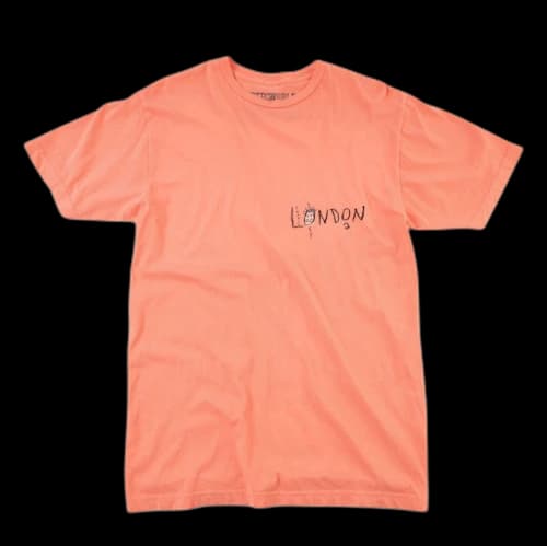 Travis Scott Astroworld Tour London Wish You Were Here T-Shirt Salmon