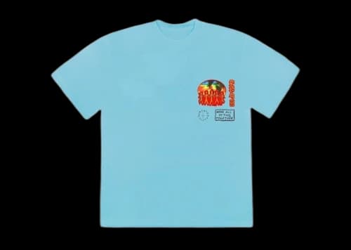 Travis Scott Cactus Jack C/O 2020 T-Shirt Light Blue