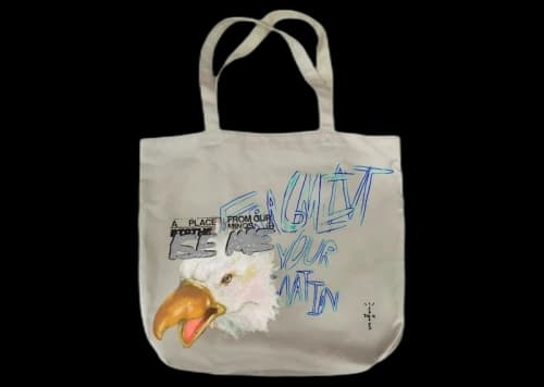 Travis Scott Cactus Jack For Fragment Flames Tote Cream