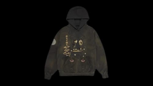 Travis Scott Cactus Jack x Takashi Murakami Hollow Hoodie Brown