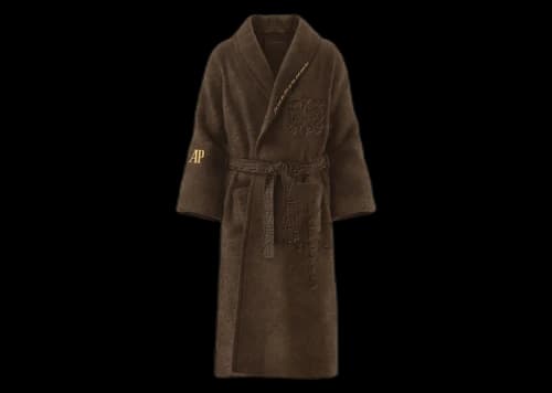 Travis Scott CJ x Audemars Piguet Logo Plush Robe Brown