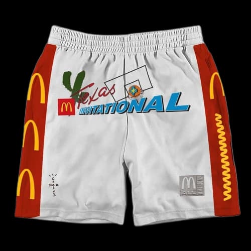 Travis Scott x McDonald's Cactus Jack All American Shorts White