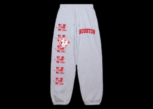 Travis Scott x Mitchell & Ness Houston Cougars Classic Sweatpants Heather Gray