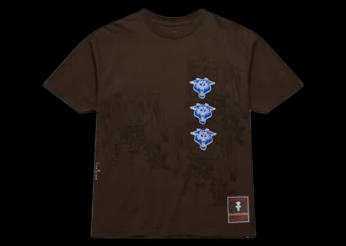 Travis Scott x Mitchell & Ness Kentucky Wildcats Seal T-Shirt Brown