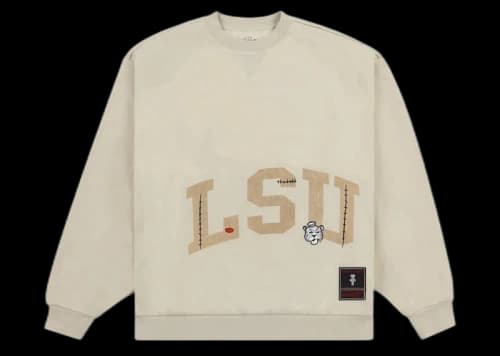 Travis Scott x Mitchell & Ness LSU Tigers Pullover Sweatshirt Tan