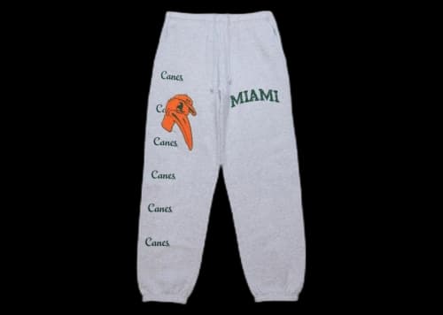 Travis Scott x Mitchell & Ness Miami Hurricanes Classic Sweatpants Heather Gray