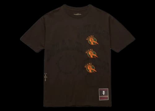 Travis Scott x Mitchell & Ness Miami Hurricanes Seal T-Shirt Brown