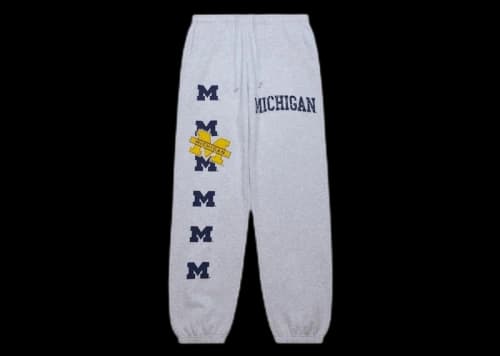 Travis Scott x Mitchell & Ness Michigan Wolverines Classic Sweatpants Heather Gray