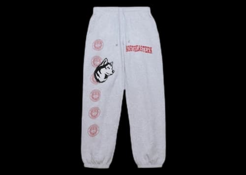 Travis Scott x Mitchell & Ness Northeastern Huskies Classic Sweatpants Heather Gray