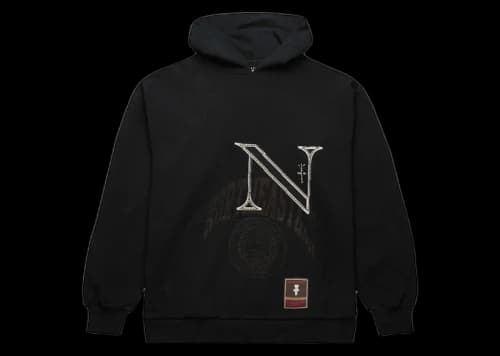 Travis Scott x Mitchell & Ness Northeastern Huskies Overlap Pullover Hoodie Black