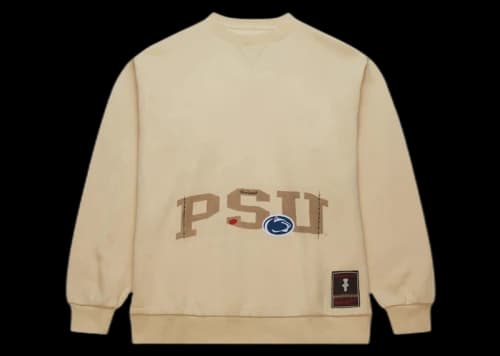 Travis Scott x Mitchell & Ness Penn State Nittany Lions Pullover Sweatshirt Tan