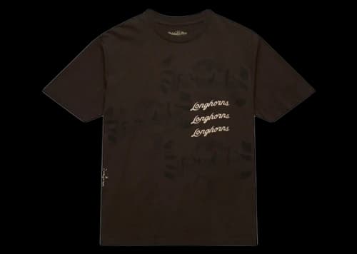 Travis Scott x Mitchell & Ness Texas Longhorns Seal T-Shirt Brown
