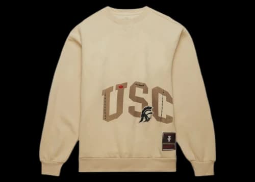 Travis Scott x Mitchell & Ness USC Trojans Pullover Sweatshirt Tan