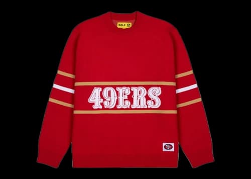 Tyler, The Creator Golf Wang x NFL 49Ers Jacquard Sweater Red