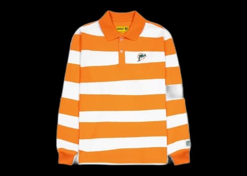 Tyler, The Creator Golf Wang x NFL Dolphins Long Sleeve Polo Orange/White